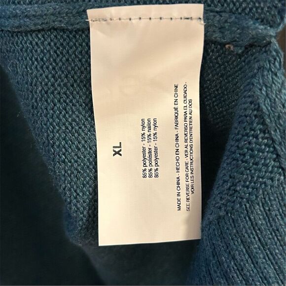 Ella Moss Women's XL Green Blue Crewneck Pullover Sweater Long Sleeve Casual - Picture 8 of 10